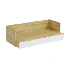 Wall table MOBIUS 2S hickory natural / Alpine White